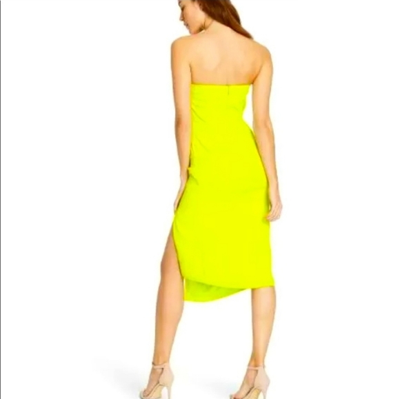 Cushnie x Target Strapless Green Slit Dress Size 6 - Picture 2 of 6